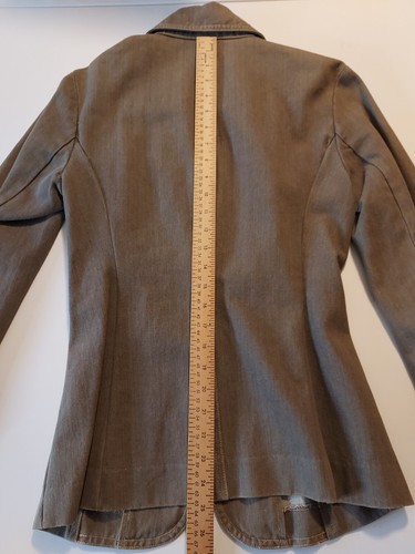 Vintage Jeanology Collection Lapel Jean Blazer Womens Size 10 Newport News Gray - 第 8/13 張圖片