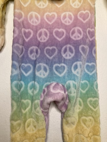 Girls More than Magic One Piece Ombre Pajamas Union Suit Hearts Peace Sz XS 4/5 - Picture 6 of 12