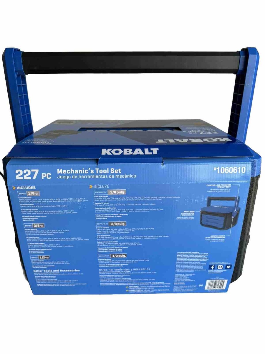 Kobalt 227-Piece Standard SAE & Metric Polished Chrome Mechanic's