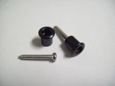 NEW - Buttons (2) For Dunlop Flush Mount Strap Locks - BLACK