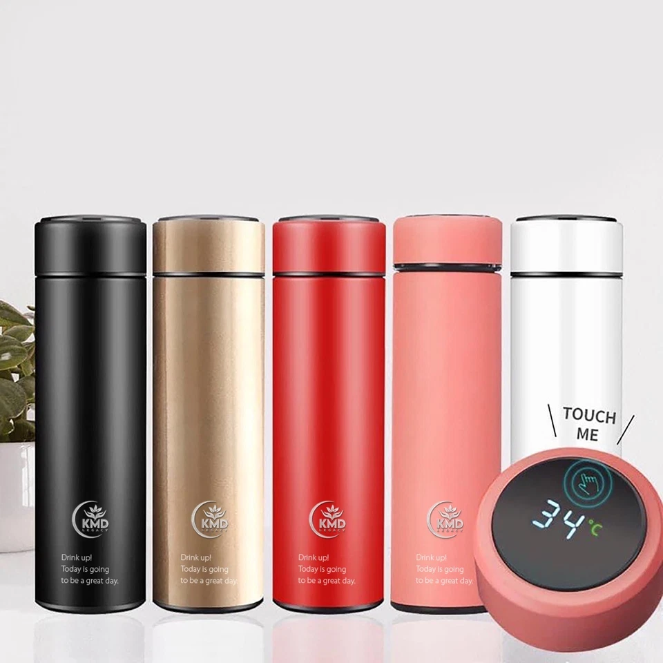 SMART THERMOS STAINLESS STEEL BOTTLE WITH TEMP DISPLAY & Positive Affirmation. - Image 2 of 4