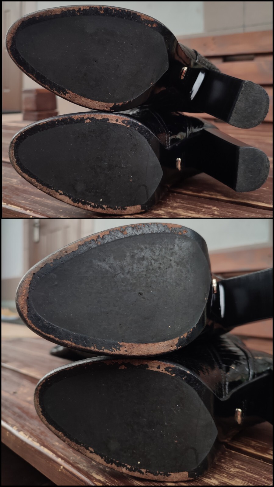 3500$ Sergio Rossi Black Knee High Python Patent … - image 23