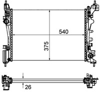 Mahle KüHler WasserküHler FüR Fiat Fiorino Kasten/Kombi Qubo CitroëN Nemo