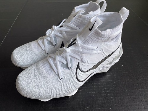 Botines de béisbol Nike Alpha Huarache NXT blancos negros grises DJ6517-100 para hombre talla 8” - Imagen 5 de 10