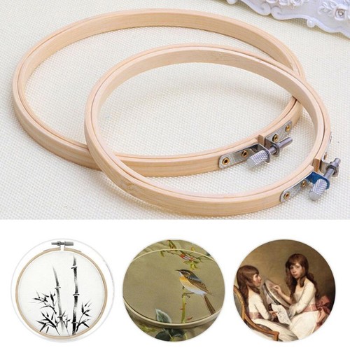 13-30cm Wooden Cross Stitch Tools Embroidery Hoop Ring Bamboo Sewing Frame - Picture 3 of 17