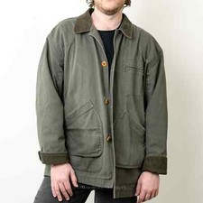 Vintage 90s L.L. Bean Canvas Forest Green Barn Jacket - XL