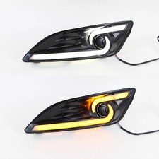 LED Fog Light DRL Daytime Running Turn Signal Lamp for Ford Fiesta 2013-2015