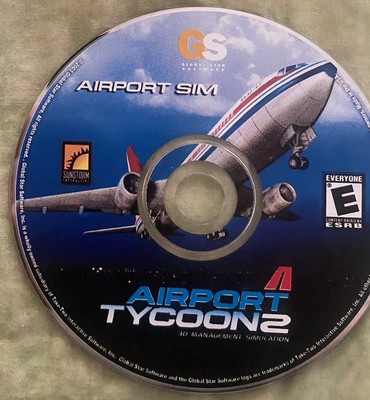 Airport Tycoon 2 PC Game DISC ONLY 3D Management Simulation  Airplane Sim