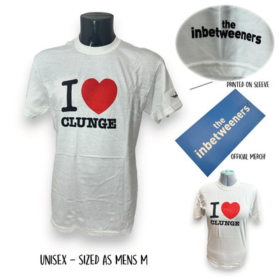 The Inbetweeners Official T-Shirt I Love Clunge Funny Gift Gildan M