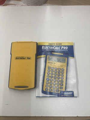 Calculated Industries 5070 ElectriCalc Pro Electrical Code Calculator w/ Manual
