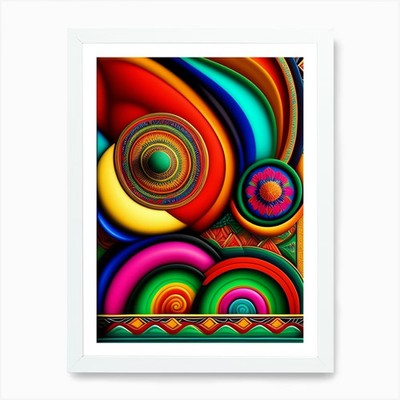 Colorful Abstract Painting Art Prin Framed Wall Art Poster Canvas Print Picture