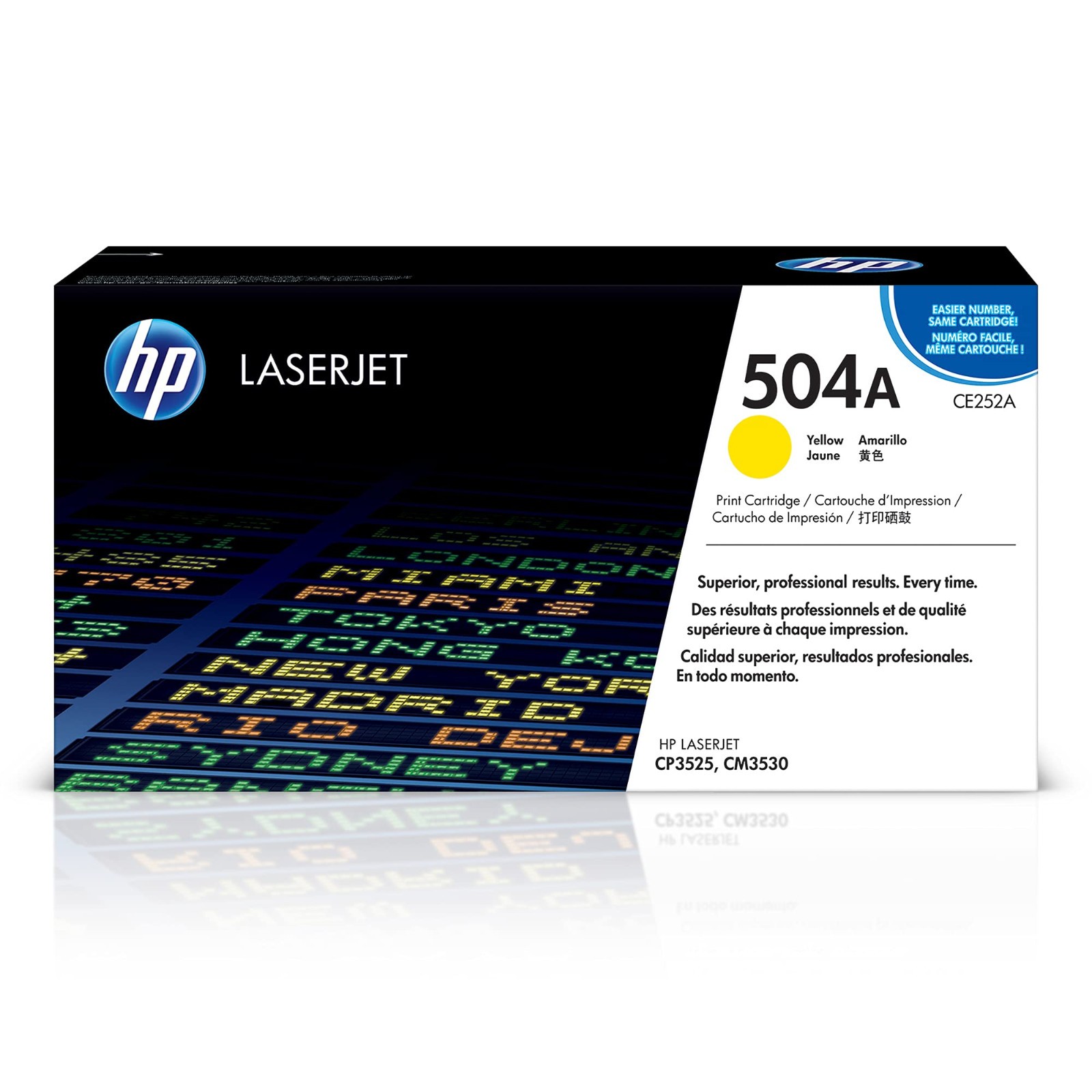 Cartouche de Toner Yellow HP 504A CE250A haute précision couleur jaune