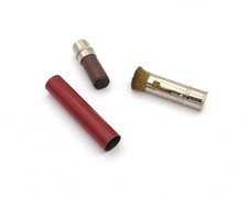 Pocket Retractable Red Enameled Brass Wire Brush Suede Leather Shoes
