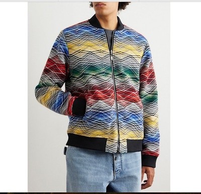 美品✨MISSONI SPORT アルパカ混 ニットジャケット 44 イタリア製 Cool Missoni Sport - Intarsia-Knit Bomber Jacket - Reversible | eBay