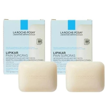 2 PACK - La Roche Posay Lipikar Surgras Cleansing Soap Bar 150g EXP 03/2029