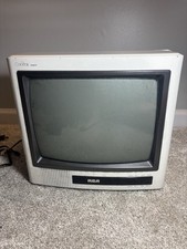 Vintage 1989 Classic RCA Colortrac 13 Crt color Television White model E13170FW