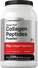Horbaach Collagen Peptides Powder 40 oz  Unflavored  for Men  Women  Grassfe