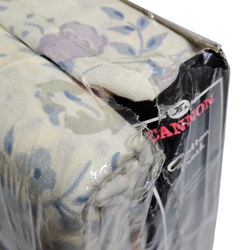 Vtg NOS Cannon Cotton Fresh 3pc Twin Sheet Set “Cumberland" Floral Multicolor - Picture 5 of 6