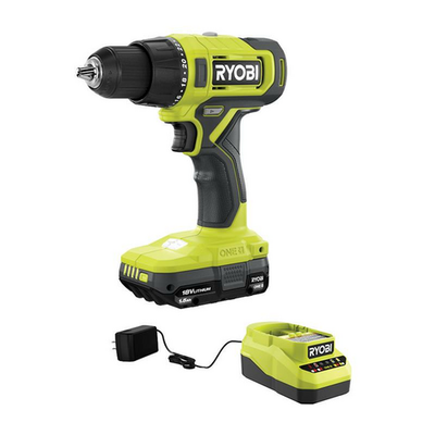 #ad #ad RYOBI 18V Lithium Ion Cordless Drill Driver Kit with 1.5 Ah Battery and Charger $29.99