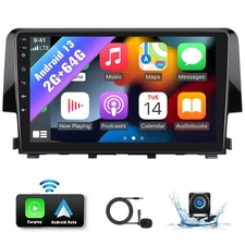 For 2016-2020 Honda Civic Car Stereo Radio Navi WIFI Android AUTO Carplay FM 64G