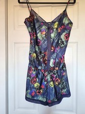 George blue satin chiffon trim teddy 14