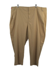 A NEW DAY Chino Pants Women 24W Khaki Flat Front Pockets Stretch Casual NWOT