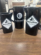 Vintage czarno-biała WHISKY Zestaw 3 szt. / dzbanek GC UŻYWANY DARMOWA WYSYŁKA