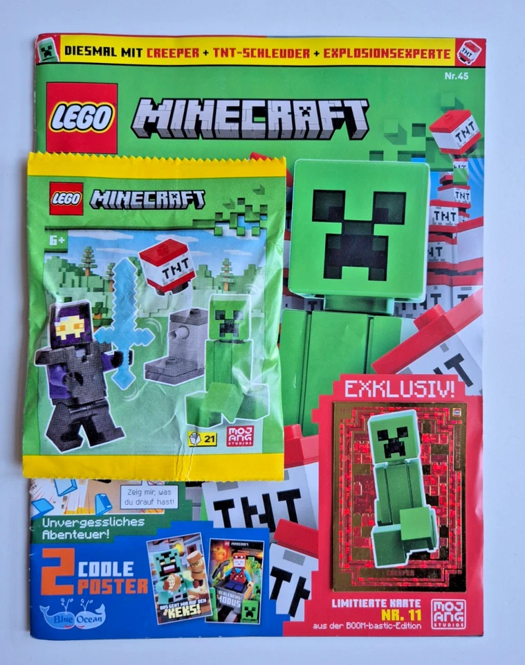 Lego®Minecraft Magazin Nr.45, Creeper, TNT Schleuder und Experte , *NEU* - Bild 1 von 1