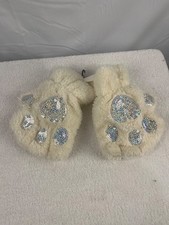 Kids White Paw Gloves  Cute Animal Costume Mittens Winter Accessory