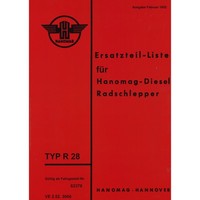 Hanomag Typ R 28 Radschlepper Diesel Ersatzteilliste Ersatzteilkatalog