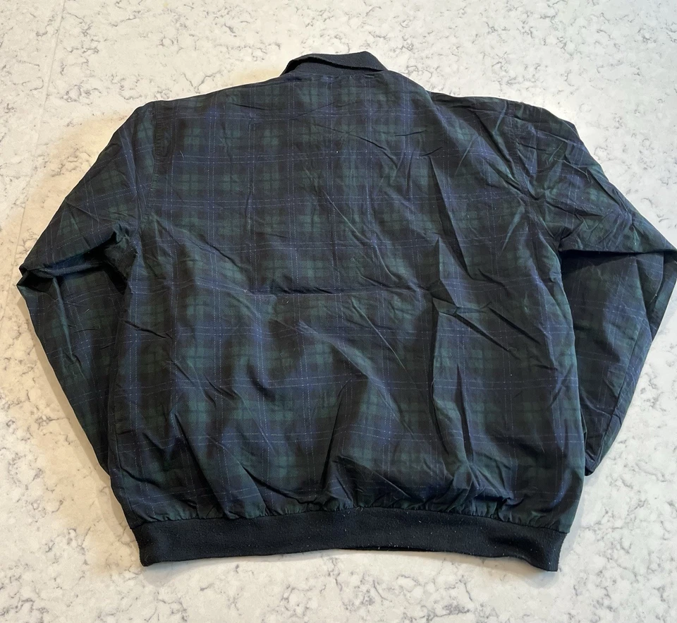 Chaqueta Pullover Rompevientos Vintage Sun Mountain Deportes Cuadros Golf L E&J Logo Foto 2 de 4