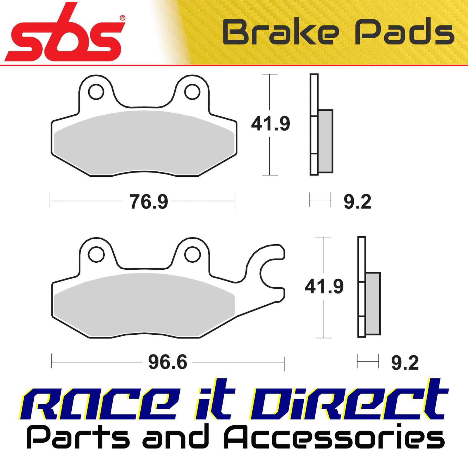 Brake Pads for KYMCO AGILITY 125 PLUS 2014-2016 Rear Scooter SBS