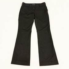 Express Columnist Women Black Bootcut Dress Pants Size 6R Button Flap Pockets