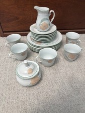 Thun Czech Angerlika Inglazed 6 piece tea set - floral front - great condition