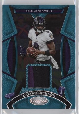 2023 Certified Materials Mirror Teal Etch 14/15 Lamar Jackson #MMPE-1 qf8