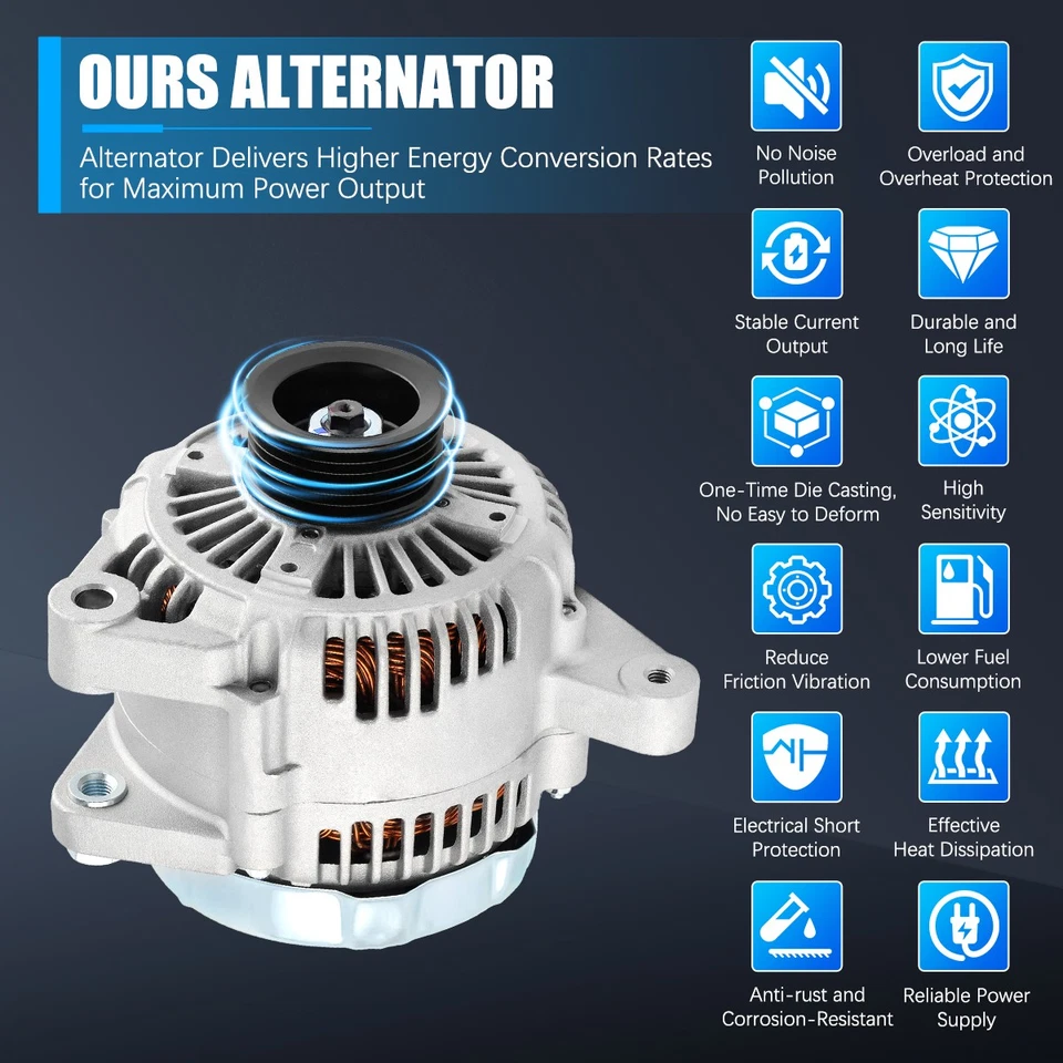 OEM Alternator For 1999-2003 Lexus RX300 2001-2003 Toyota Highlander V6 3.0L Foto 2 de 4