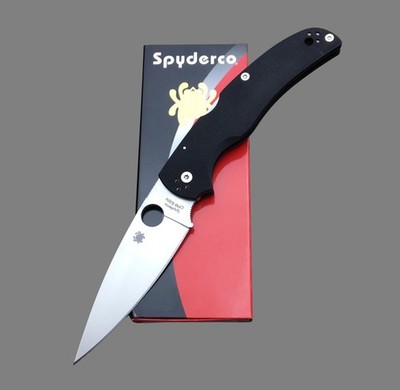 SPYDERCO NATIVE CHIEF FOLDING KNIFE BLACK G10 HANDLE CPM-S30V STAINLESS C244GP