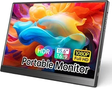 WCV Portable Monitor 15.6 Inch 1080P USB-C HDMI Ultra-Slim Monitor