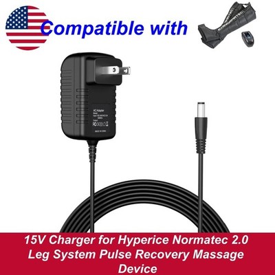 15V Charger for Hyperice Normatec 2.0 Leg System Pulse Recovery Massage Device