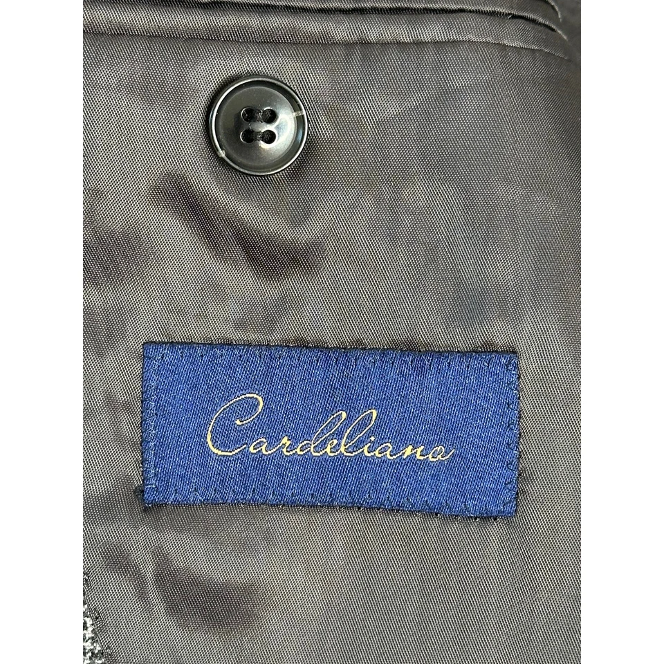 Blazer Cardeliano Niño Gris Pata de Gallo Lana Botones Bolsillos Fiesta Formal 16S Foto 3 de 4