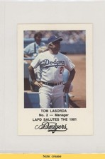 1981 Los Angeles Dodgers Police Tommy Lasorda Tom HOF READ 0b5
