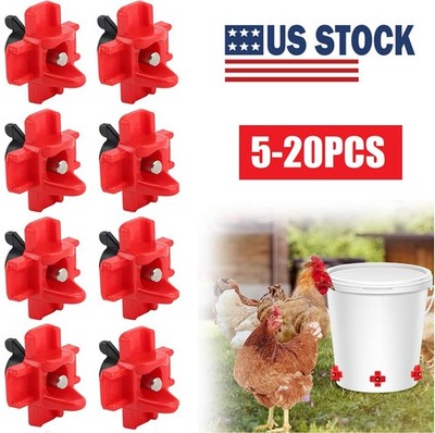 20Pcs Chicken Nipples Automatic Waterer Poultry Drinker Hen Duck Quail Drinking