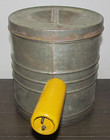 OLD SIFTER w Yellow Handle WHIMSY Chic Shabby Vintage Cottage 1922 Ullrich Tin — photo 2