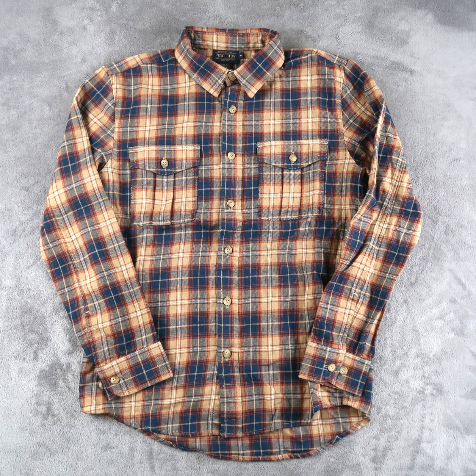 Pendleton Button Up Men's M Medium Plaid Shirt 10… - image 1