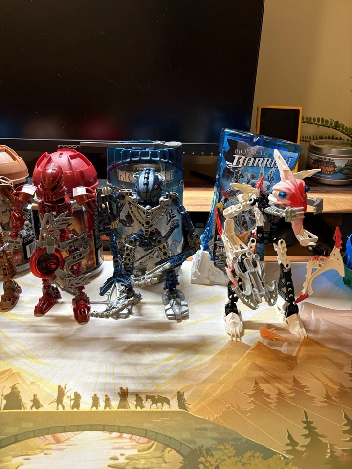 批量 11 件 乐高 Bionicles Toa Mata Metru Nuva Hordika Barraki 带罐子 CIB — 第 4/4 张图片