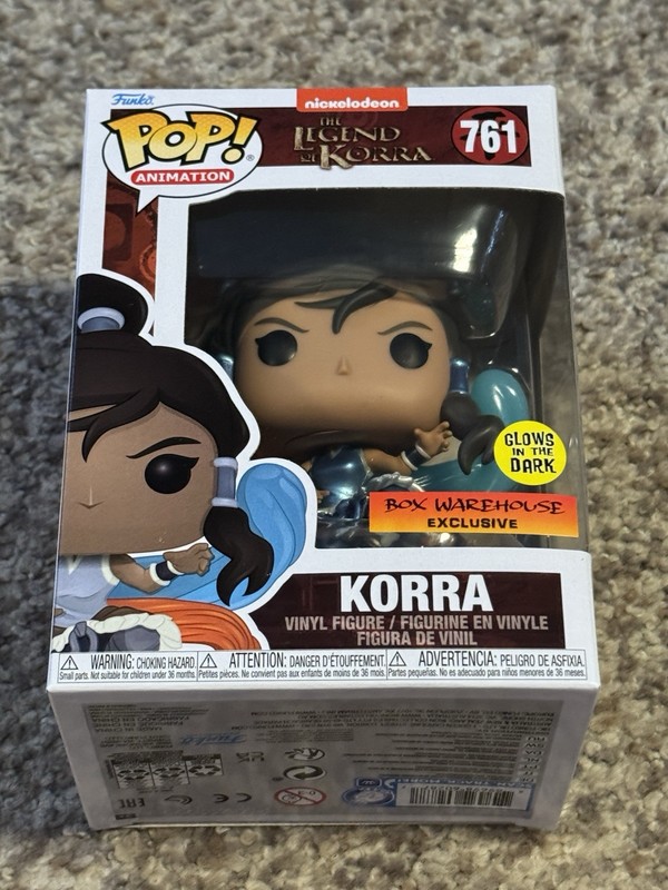 Funko Pop! Legend of Korra: Korra #761 ~ Glow in The Dark, Metallic BW Exclusive