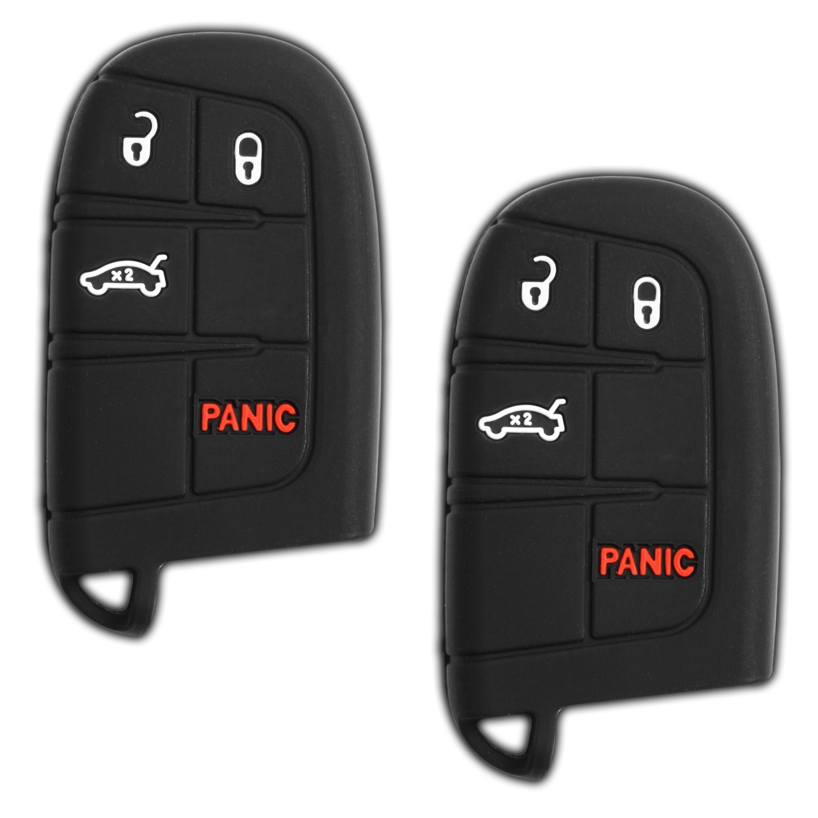 2 Key Fob Remote Skin Shell Case for Jeep Dodge Chrysler M3N-40821302