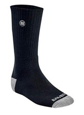 Bamboo Sports Premium Bamboo Crew Work Socks- Moisture Large Black 3 Pair
