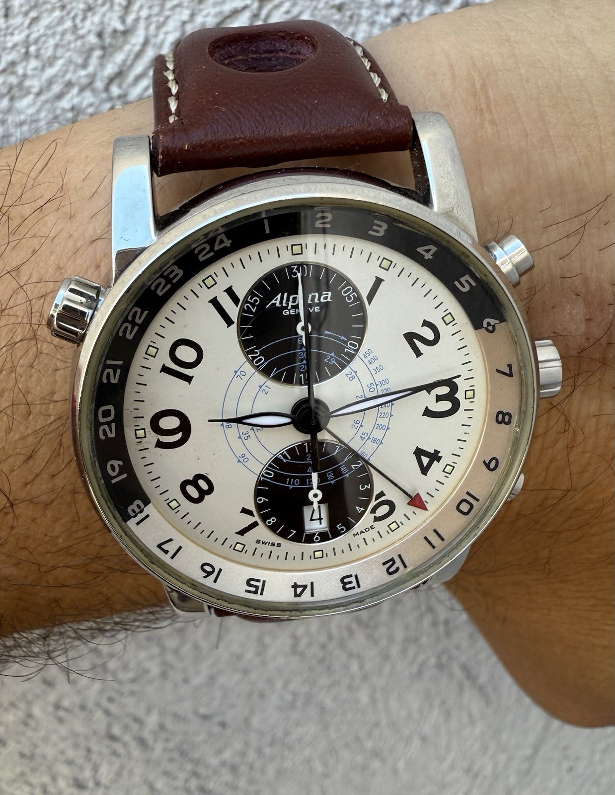 Alpina Startimer Chronograph Automatic Panda Dial… - image 2