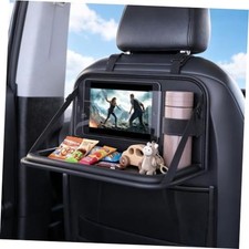 Backseat Car Organizer with Foldable Tray Tablet Holder 1